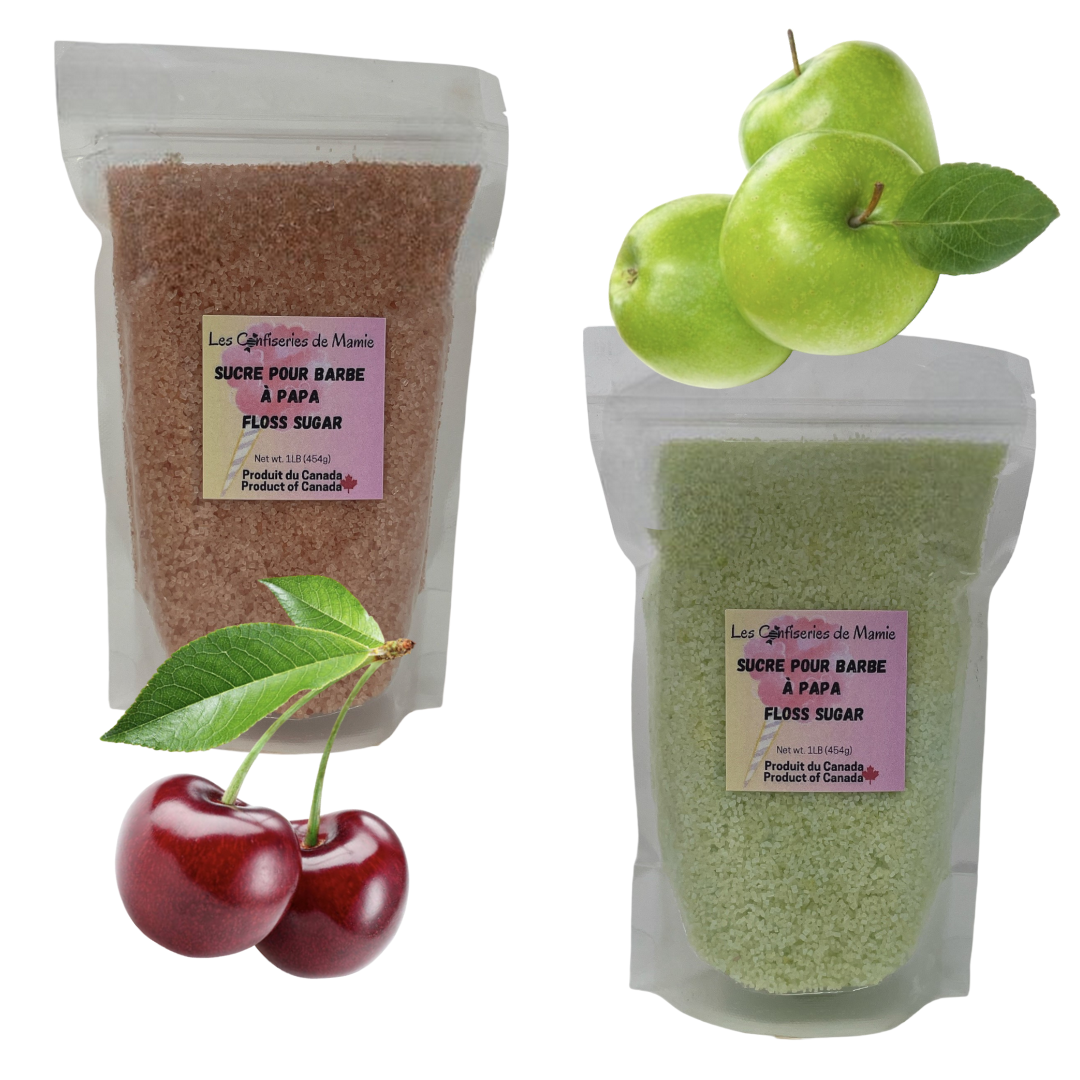 Duo de sucre Pomme verte/Cerise