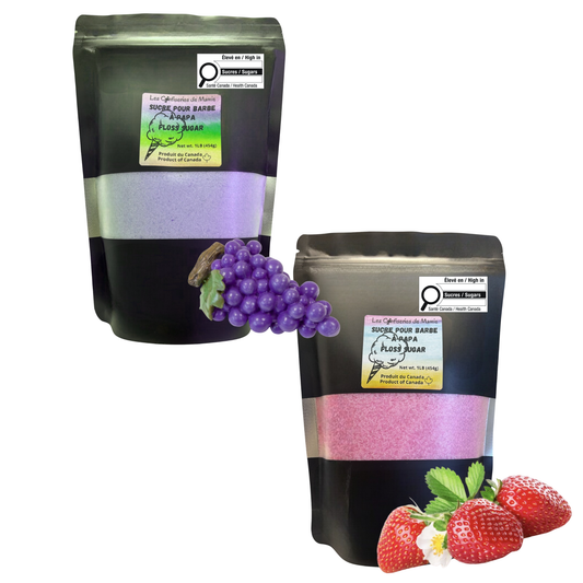 Duo de sucre Raisin/Fraise