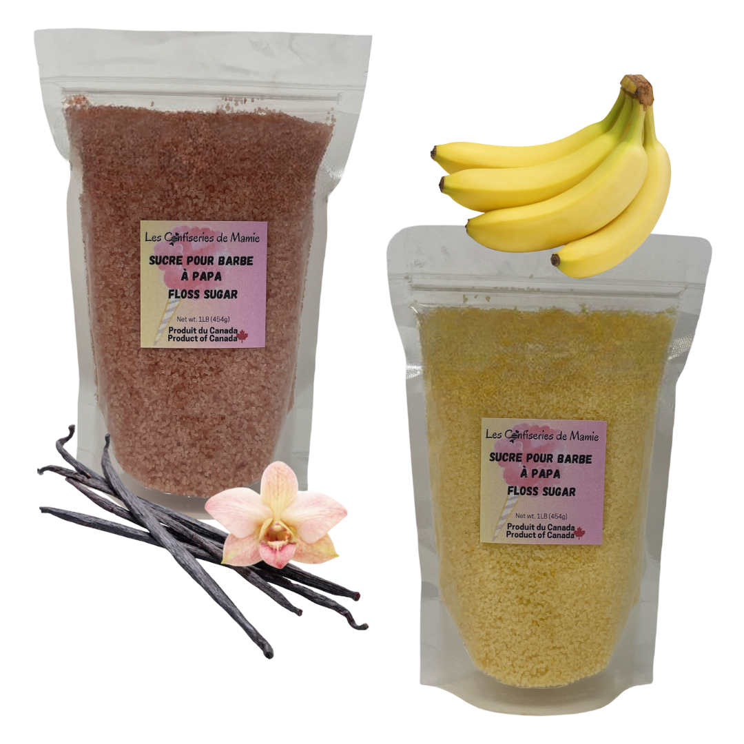 Duo de sucre Vanille rose/Banane